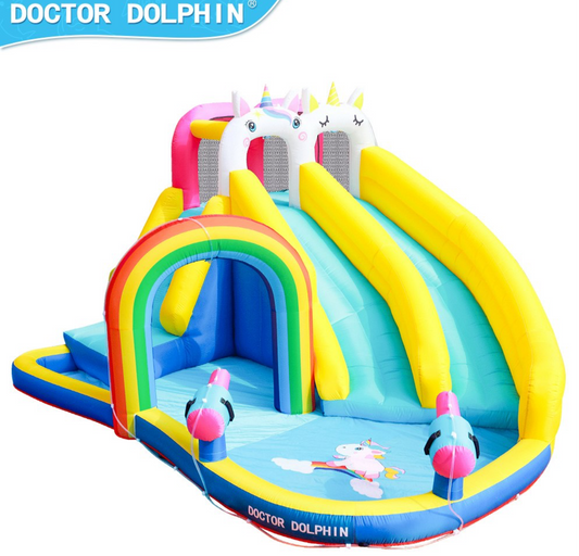 המתנפח של החלומות -יוניקורן, קשת בענן והמון מים! 🦄💦 |W73041 |