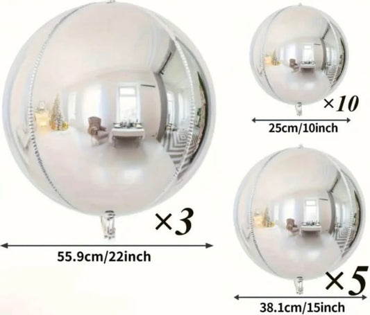 בלונים מתנפחים צפים - כסף