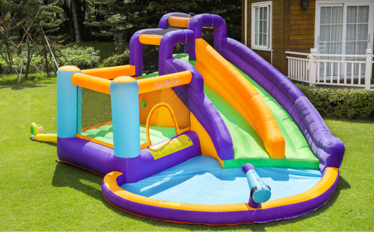 המתקן המתנפח הרטוב הענק בצבע סגול |W83005 מקט|DOCTOR DOLPHIN | שמח עד הבית