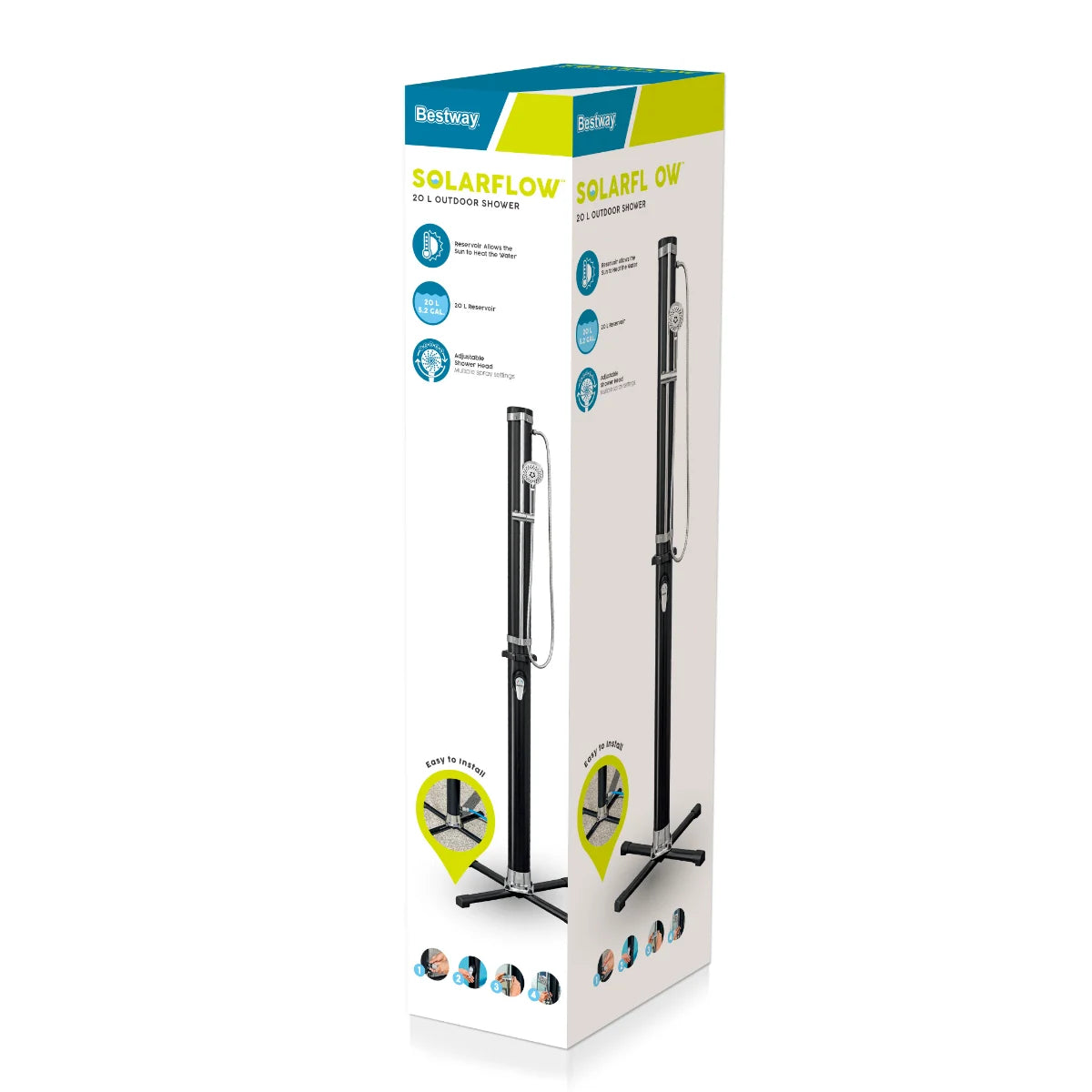 מקלחון חיצוני לחצר/גינה עם ראש מקלחון מתכוונן / נשלף 20 ליטר 58695 מבית BESTWAY