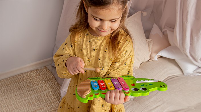קסילופון תנין מעץ 51222 - תמונה 3