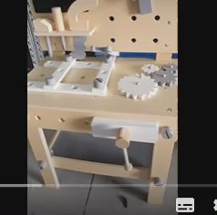 שולחן כלי עבודה רון בצבע טורקיז מעץ לילדים | מקט W03D242