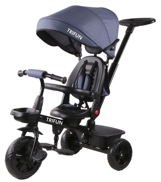 תלת אופן עם מושב דו-כיווני בצבע כחול 3 ב-1