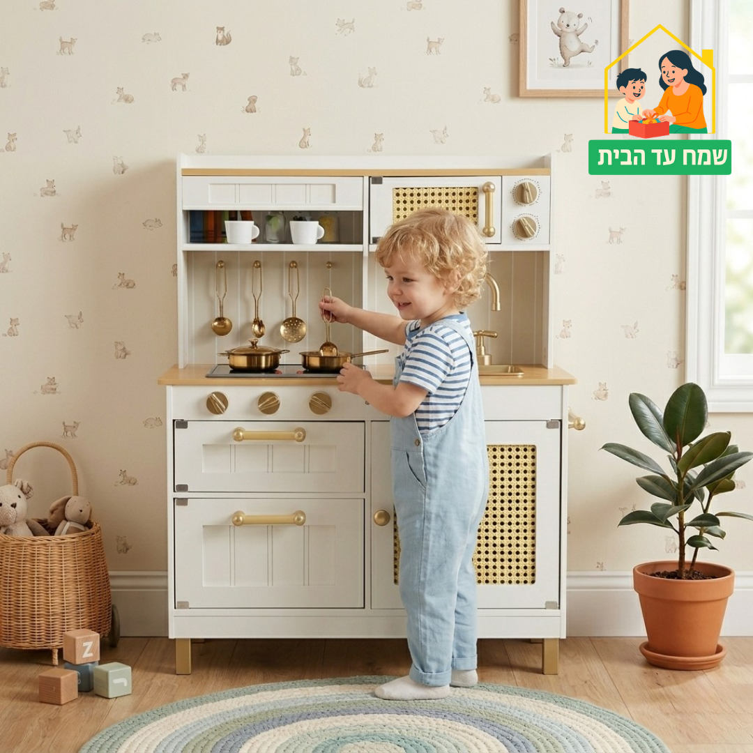 מטבח אלקטרוני מעץ לילדים פראג ראטן