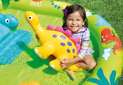 בריכת דינוזאורים מתנפחת לילדים עם מגלשה INTEX - שמח עד הבית