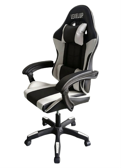 כיסא גיימינג לבן LEVEL UP 7008W - שמח עד הבית