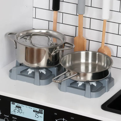 מטבח אלקטרוני אביגיל לבן מעץ לילדים | מק"ט W10C991B| שמח עד הבית