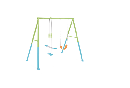 נדנדת חצר שני חלקים עם נדנדה גמישה ונדנדת גלישה 2.35 מטר - שמח עד הבית