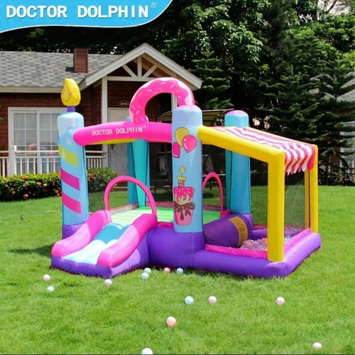 מתקן קפיצה מתנפח עם מגלשה Doctor Dolphin | שמח עד הבית