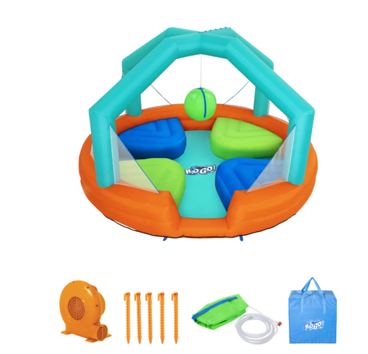 מתקן קפיצה מתנפח עם מים גדול | 53383 | פארק מים הכדור החמקמק | Bestway | .משטחי קפיצה + כדור + בריכה