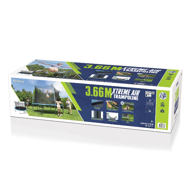 טרמפולינה + סולם 12 פיט|X2.78X3.66| Bestway|| מק"ט 59104