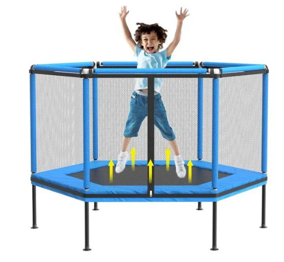 טרמפולינת קפיצים לילדים בצורת משושה (160 סמ)