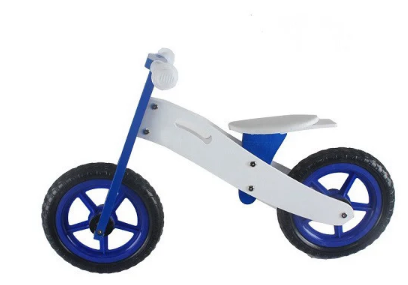 אופני איזון ודחיפה לרכיבה יציבה מעץ לילדים בצבע לבן