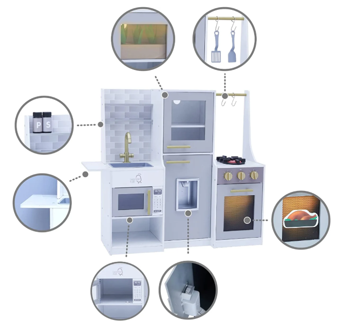 מטבח גילי מעץ לילדים W10C842