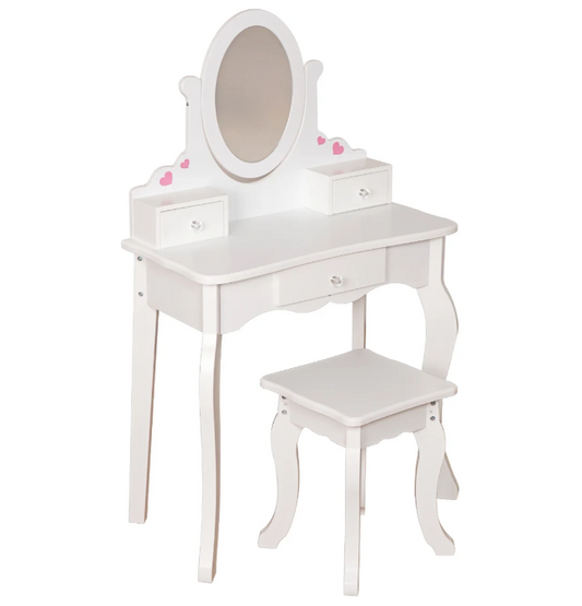 שידת איפור סינתיה לבנה W08H128B