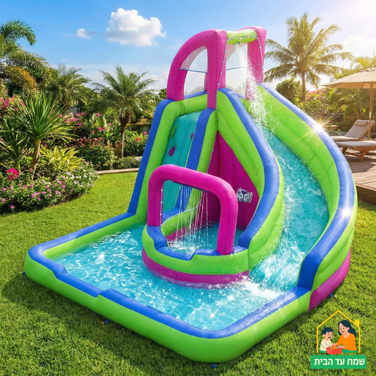 מתנפח ענק דו-מסלולי עם מפל