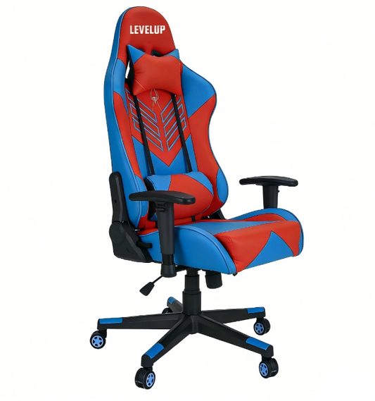 כיסא גיימינג LEVEL UP 7002S אדום כחול - שמח עד הבית