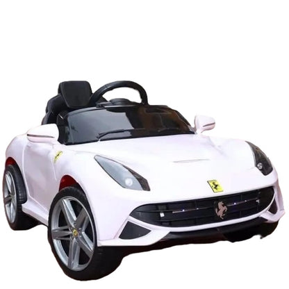 רכב חשמלי ממונע לבן לילדים Sport GT - שמח עד הבית