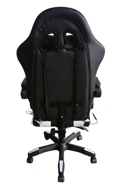 כיסא גיימינג לבן LEVEL UP עם RGB - שמח עד הבית