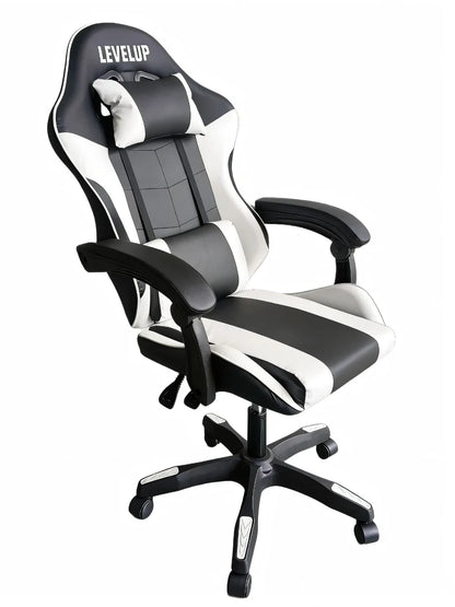 כיסא גיימינג לבן LEVEL UP 7008W - שמח עד הבית