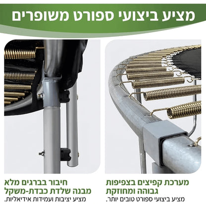 טרמפולינה 10 פיט ורודה עם סולם ורשת בטיחות היקפית Cylivolk - שמח עד הבית (תמונה 3)