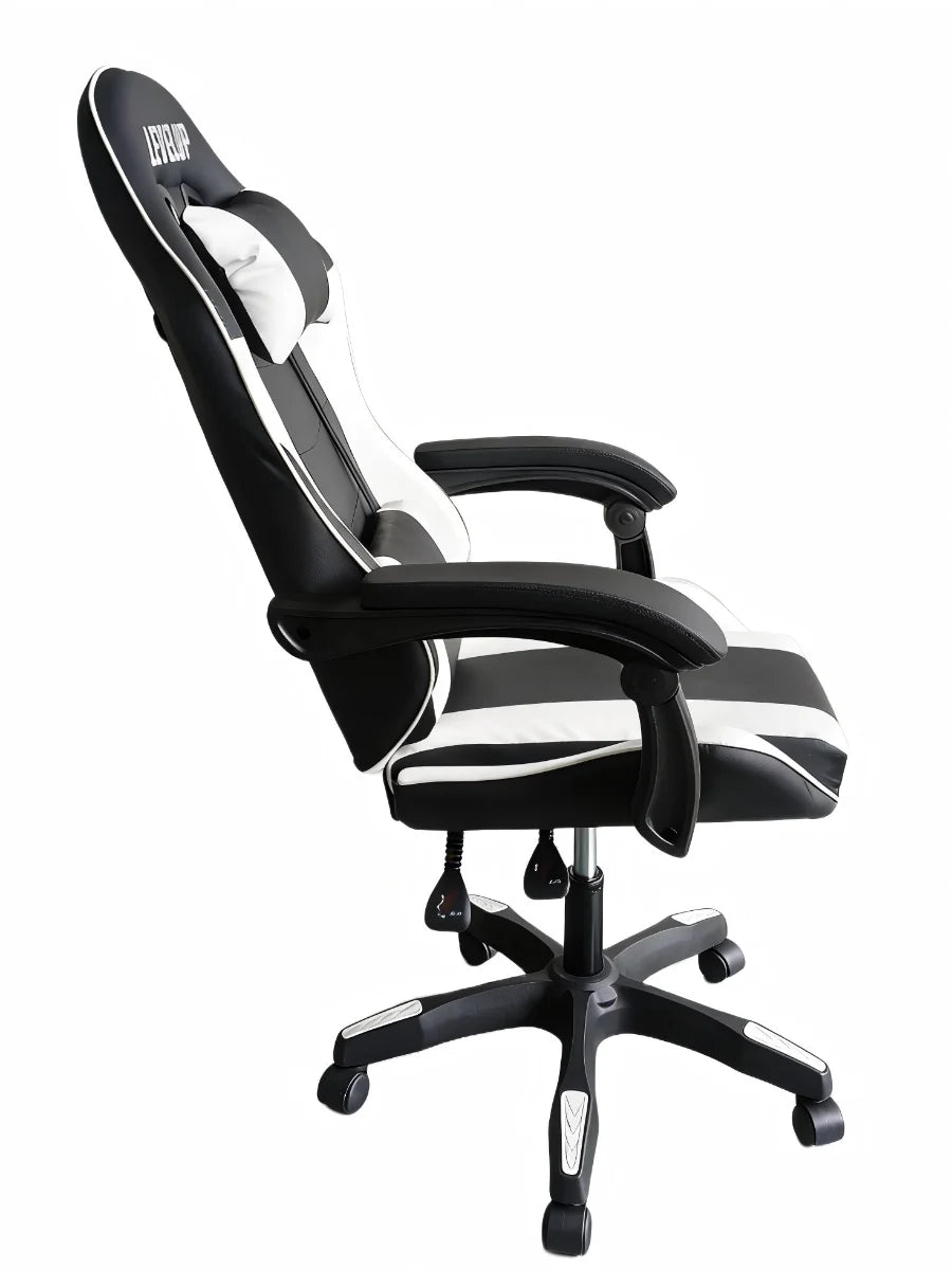 כיסא גיימינג לבן LEVEL UP 7008W - שמח עד הבית