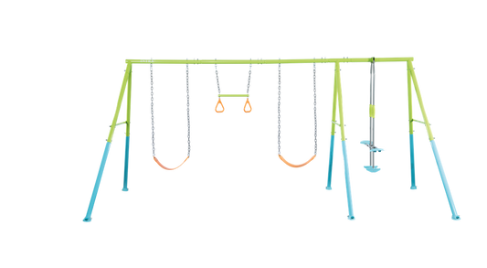 נדנדת חצר ארבעה חלקים לילדים 4.42X2.35X2 מטר - שמח עד הבית