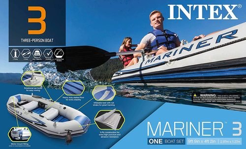 סירת גומי מתנפחת ל-3 אנשים Mariner 3 עם רצפה קשיחה - שמח עד הבית (תמונה 8)