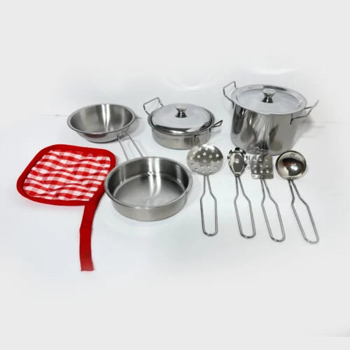 מארז כלי מטבח מנירוסטה לילדים