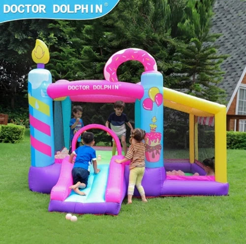 מתקן קפיצה מתנפח עם מגלשה Doctor Dolphin | שמח עד הבית