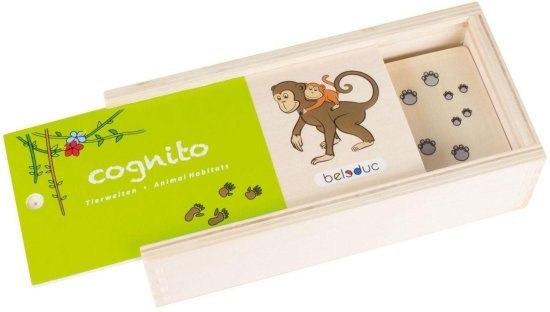 משחק הכרת בעלי החיים 30 חלקים מעץ Cognito