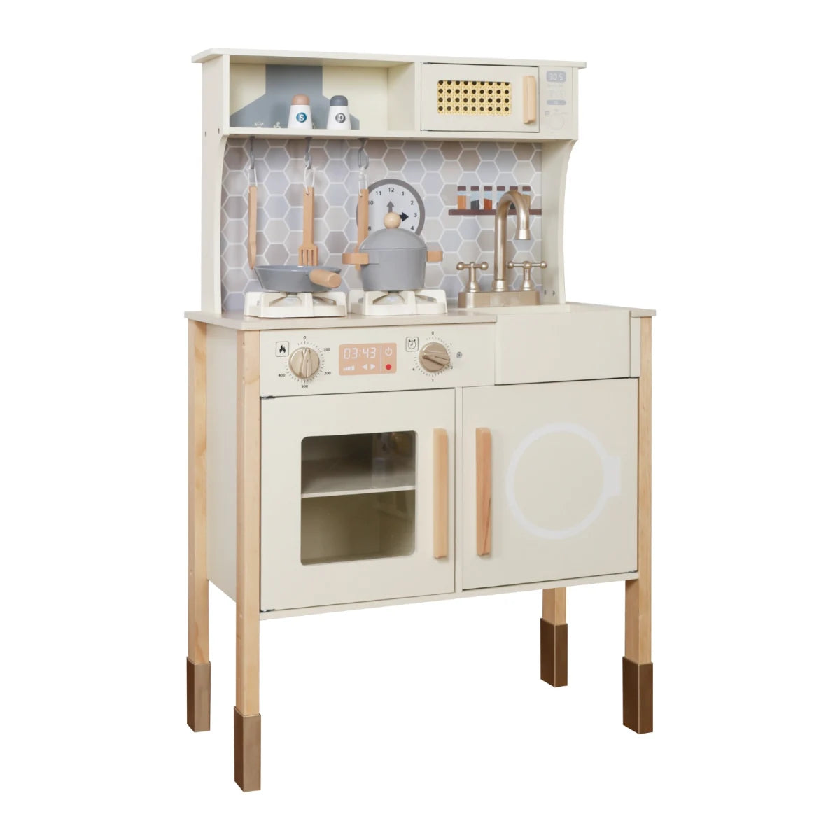 מטבח לילדים מעץ אלקטרוני יובל W10C948D | שמח עד הבית