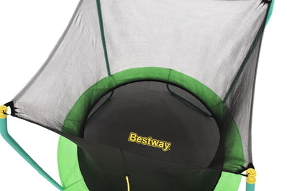 טרמפולינה 8 פיט Bestway - רשת הגנה ו-48 קפיצים | שמח עד הבית