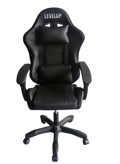 כיסא גיימינג LEVEL UP שחור עם תאורת RGB - שמח עד הבית