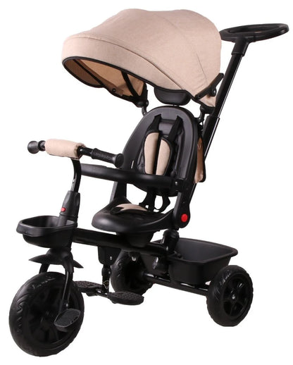 תלת אופן עם מושב דו-כיווני בצבע חום 3 מצבים ב-1