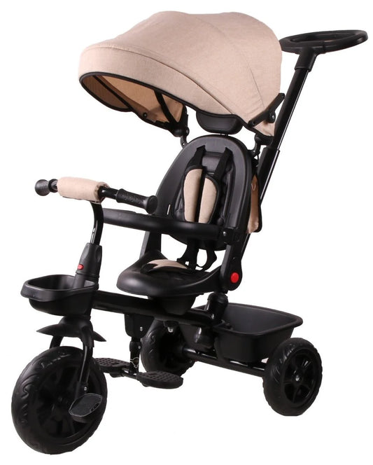 תלת אופן עם מושב דו-כיווני בצבע חום 3 מצבים ב-1