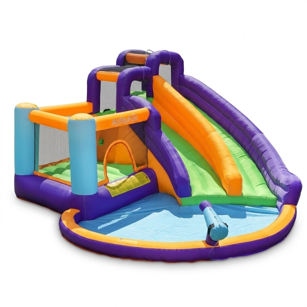 מתקן מתנפח רטוב ענק סגול Doctor Dolphin | שמח עד הבית W83005