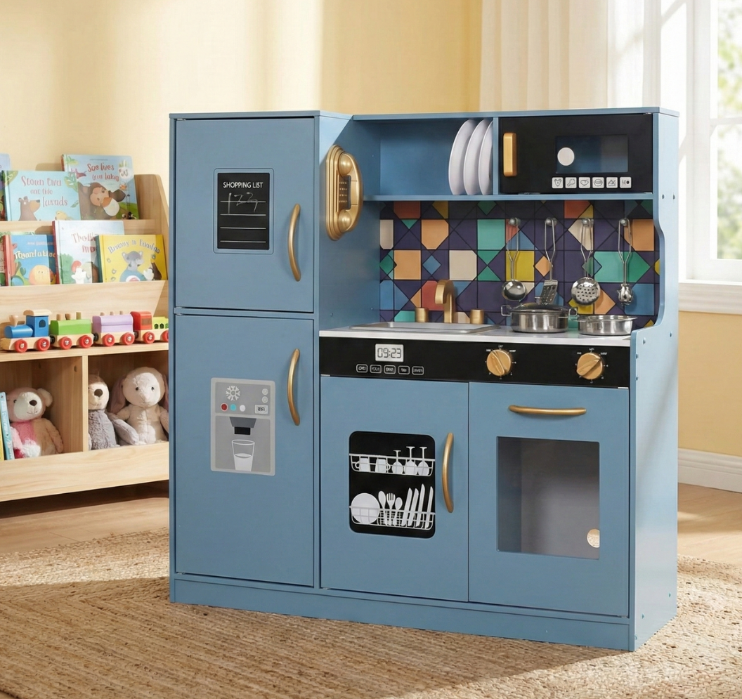 מטבח טופז - מטבח עץ מאובזר למשחק בטוח ומהנה