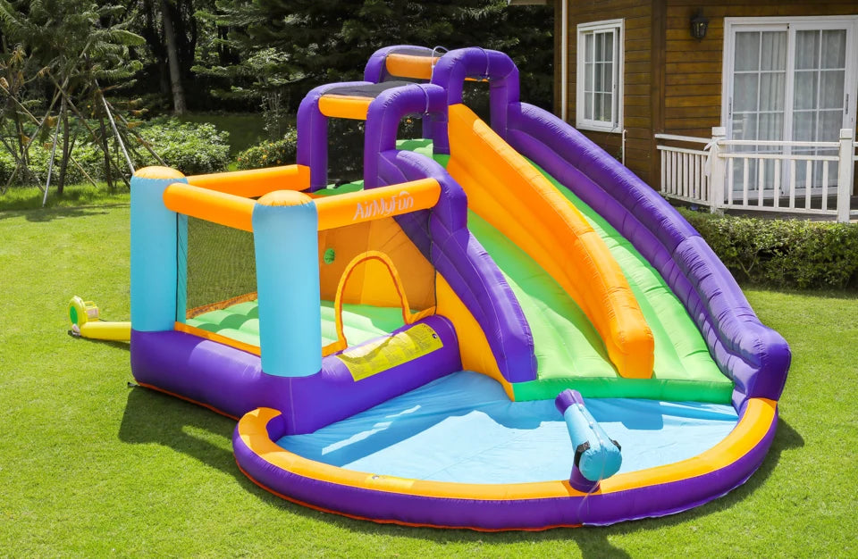 מתקן מתנפח רטוב ענק סגול Doctor Dolphin | שמח עד הבית W83005