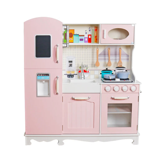 מטבח אלקטרוני אבישג מעץ לילדים ורוד W10C409E