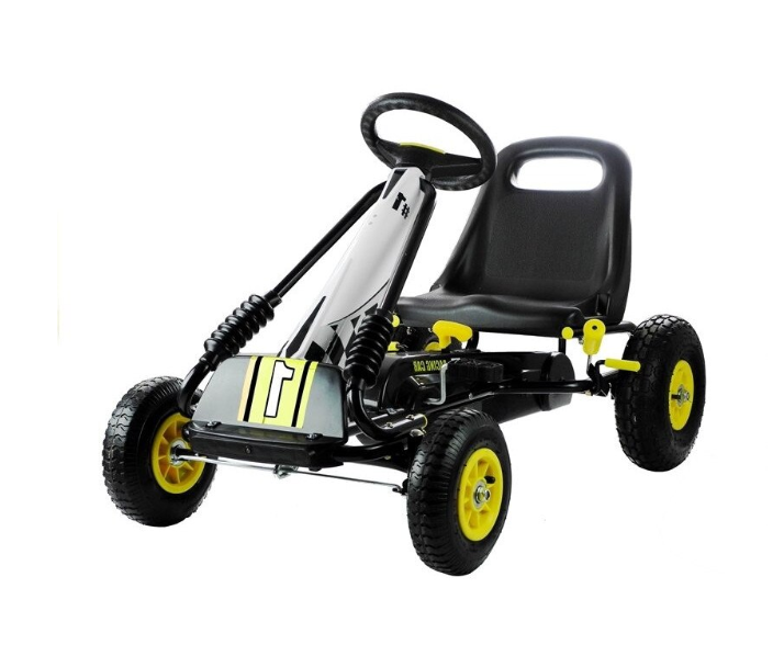 מכונית באגי קארטינג פדלים שחור צהוב CARTIN2 - שמח עד הבית (תמונה 1)