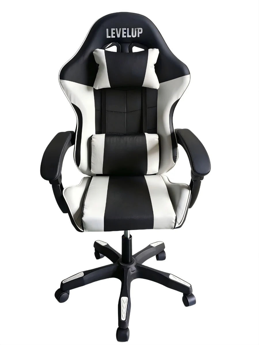 כיסא גיימינג לבן LEVEL UP 7008W - שמח עד הבית