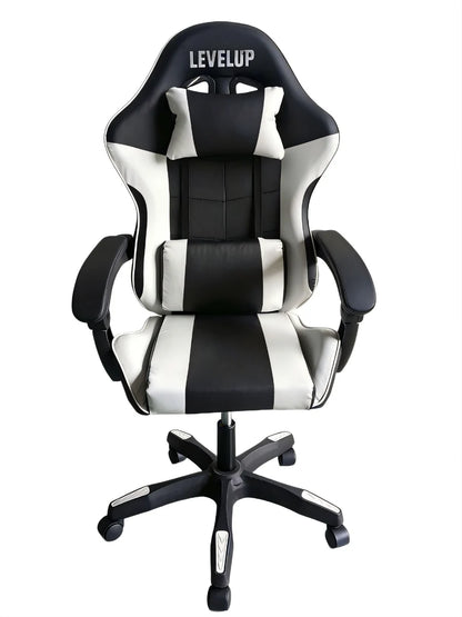 כיסא גיימינג לבן LEVEL UP 7008W - שמח עד הבית