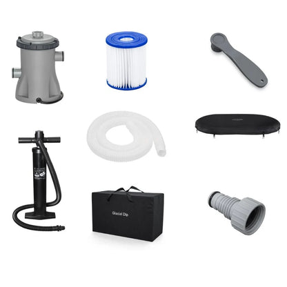 בריכת קרח מתנפחת + משאבת פילטר 330 גלון משאבת ניפוח + תיק (152X92X71 סמ) 6002Q מבית Bestway