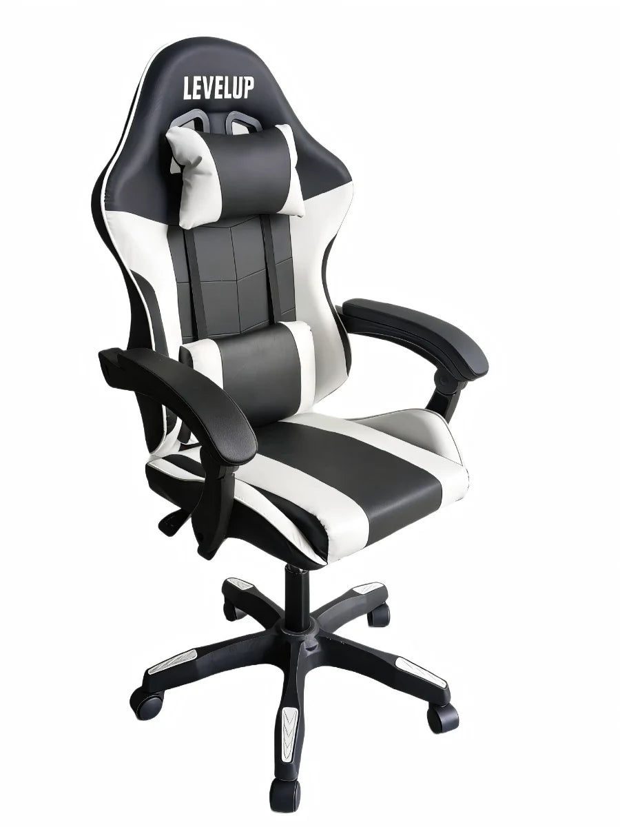 כיסא גיימינג לבן LEVEL UP 7008W - שמח עד הבית