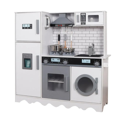 מטבח אלקטרוני אביגיל לבן מעץ לילדים | מק"ט W10C991B| שמח עד הבית