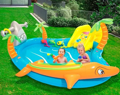 בריכה מתנפחת לילדים עם מגלשה 280 ס"מ - שמח עד הבית