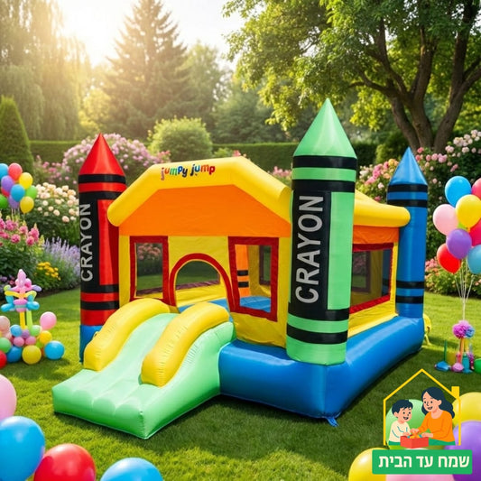 מתקן קפיצה מתנפח גדול צבעי פנדה D4234 |