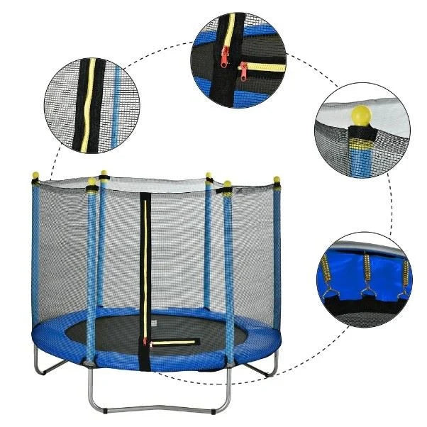 SML183  טרמפולינה ללא סולם 6 פיט בצבע כחול (183 סמ) שמח עד הבית