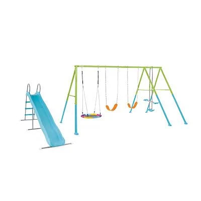 נדנדת ארבע חלקים ומגלשה 1.70 מטר לחצר לילדים | 424X235X200 ס"מ | מק"ט 44152 | INTEX | שמח עד הבית